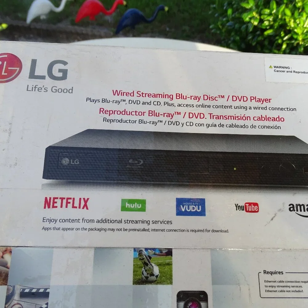 BP175 LG Wired Streaming Blu-ray/DVD Player Factory Sealed!